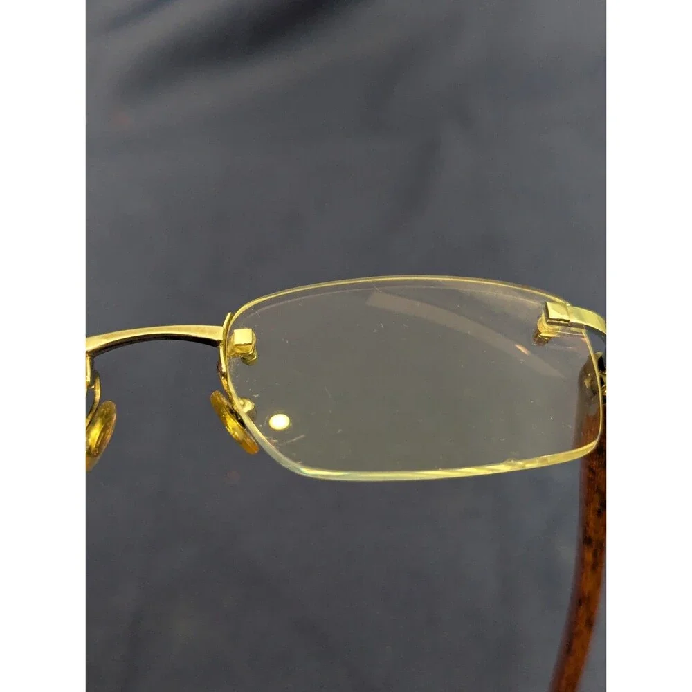 Cartier C Decor Rimless Bubinga Wood 140b Uncut Gems Vintage